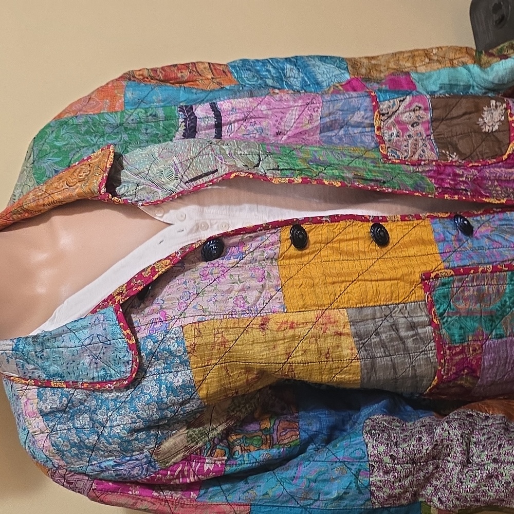 Colorful Patchwork Women's Jacket - Picture 2 of 12